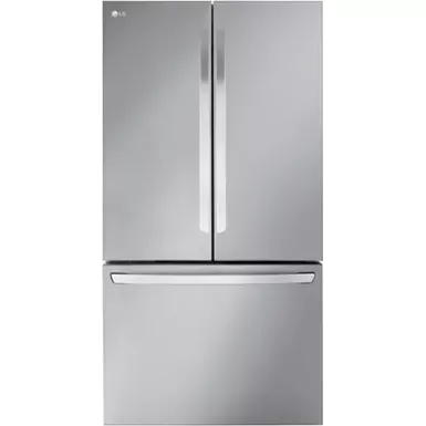 image of LG - 26.5 Cu. Ft. French Door Counter-Depth Smart Refrigerator with Internal Water and Ice - Stainless Steel with sku:bb22011389-bestbuy