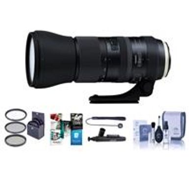 image of Tamron SP 150-600mm F/5-6.3 Di VC USD G2 Lens for Canon DSLR Cameras - Bundle With 95mm Filter Kit, Cleaning Kit, Lenspen Lens Cleaner, Capleash, Software Package with sku:tm150600cana-adorama