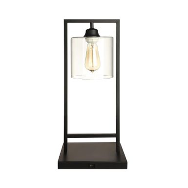image of Glass Shade Table Lamp Black with sku:902964-coaster