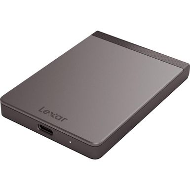 image of Lexar SL200 2TB USB 3.1 Type-C Portable External SSD, Gray with sku:ilx2tbsl200-adorama