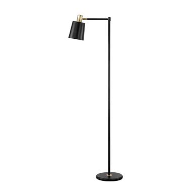 image of 1-light Floor Lamp with Horn Shade Black with sku:920080-coaster