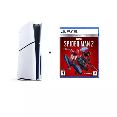 image of PlayStation 5 Slim - 1TB Disc Spider-Man 2 BUNDLE with sku:bb22226558-bestbuy