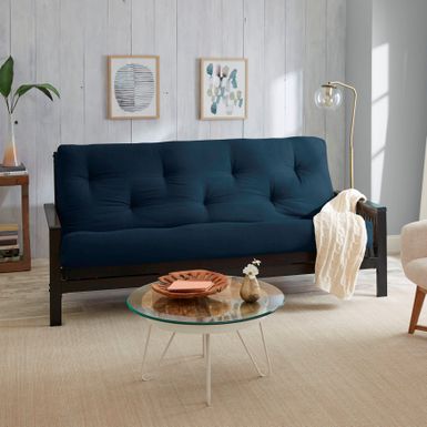 image of Porch & Den Owsley Queen-size 8-inch Tufted Futon Mattress (Mattress Only) - Navy - Queen with sku:6ozsxwx5zzck_mn5qcynha-overstock