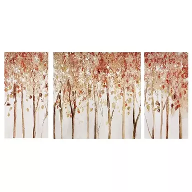 image of Autumn Forest Triptych 3-piece Textured Canvas Wall Art Set with sku:mp95c-0207-olliix
