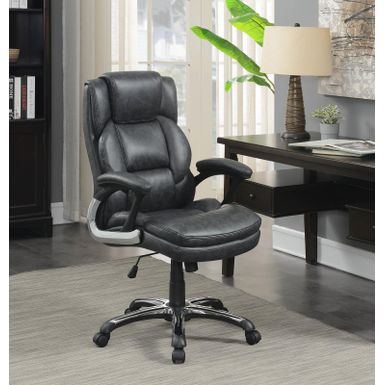 image of Adjustable Height Office Chair with Padded Arm Grey and Black with sku:881183-coaster