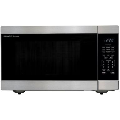 image of Sharp 2.2 cu ft Stainless Family Size Countertop Microwave with Sensor cooking and  Inverter Technology. - Siver with sku:bb22066962-bestbuy