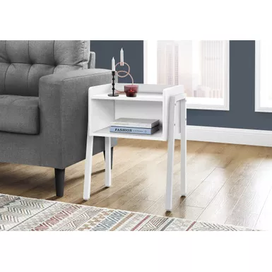 image of Accent Table/ Side/ End/ Nightstand/ Lamp/ Living Room/ Bedroom/ Metal/ Laminate/ White/ Contemporary/ Modern with sku:i-3594-monarch