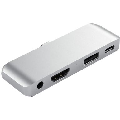 image of Satechi Aluminum USB Type-C Mobile Pro Hub, Silver with sku:satsttcmphs-adorama