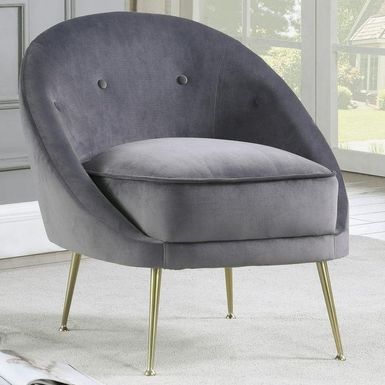image of Silver Orchid Carruthers Modern Velvet Accent Chair - 625 (Grey) with sku:bxqhog1rkhdprmlqznpubastd8mu7mbs-overstock