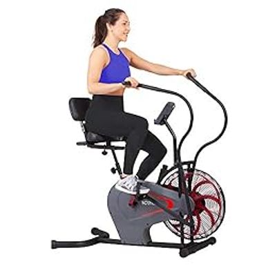 image of Body Rider BRF980, Upright Air Resistance Fan Bike with Curve-Crank Technology and Back Support with sku:b07x27k58q-amazon