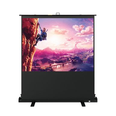 image of Kodak - 80" Projector Screen, Pull Up Projector Screen and Stand, Portable Projector Screen with Handle and Carrying Case - Black/White with sku:bb21938525-bestbuy