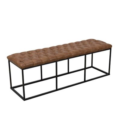 image of Carbon Loft DeAngelo Faux Leather Decorative Bench - Distressed Brown with sku:ywwbmsmpamtjdoowx68y_wstd8mu7mbs-overstock