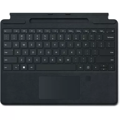 image of Microsoft Pro Signature Keyboard with Fingerprint Reader, Black with sku:9kx572-ingram