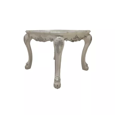 image of ACME Dresden End Table, Bone White Finish with sku:lv01692-acmefurniture
