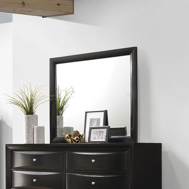 image of Briana Rectangle Dresser Mirror Black with sku:200704-coaster