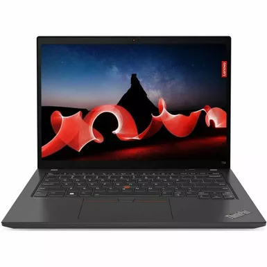 image of Lenovo ThinkPad T14 Gen 4 14" WUXGA Laptop, AMD Ryzen 5 PRO 7540U 3.2GHz, 16GB RAM, 256GB SSD, Windows 11 Pro, Thunder Black with sku:bb22219296-bestbuy