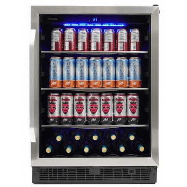 image of Danby Silhouette Riccotta 24" Stainless Frame Single Zone Beverage Center with sku:sbc057d1bss-abt