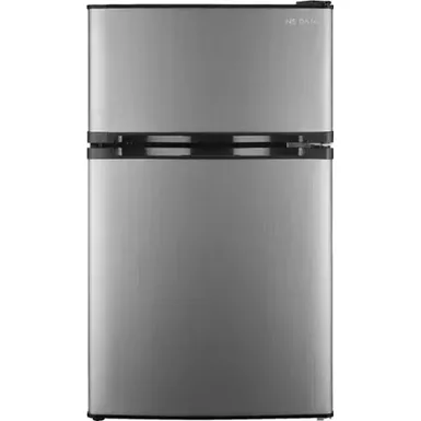 image of Insignia™ - 3.0 Cu. Ft. Mini Fridge with Top Freezer - Stainless Steel with sku:bb20968427-bestbuy