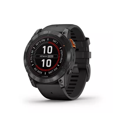 image of Garmin - fenix 7X Pro Solar GPS Smartwatch 51 mm Fiber-reinforced polymer - Slate Gray with sku:bb22141072-bestbuy