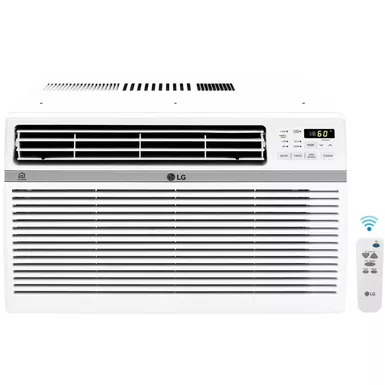 image of LG - 8,000 BTU 115V Window-Mounted Air Conditioner with Wi-Fi Control with sku:lw8017ersm-almo