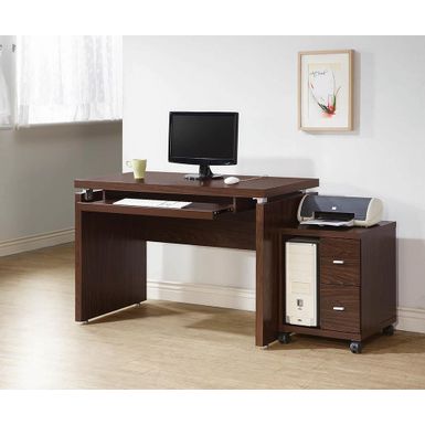 image of Russell Computer Desk with Keyboard Tray Medium Oak with sku:_m7447izdgpbq4s1z9dabqstd8mu7mbs-overstock