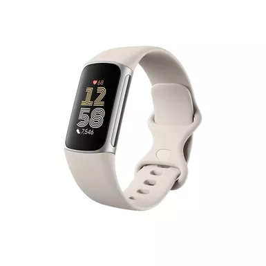 image of Fitbit - Charge 6 Fitness Tracker Porcelain/Silver Aluminum with sku:bb22207263-bestbuy