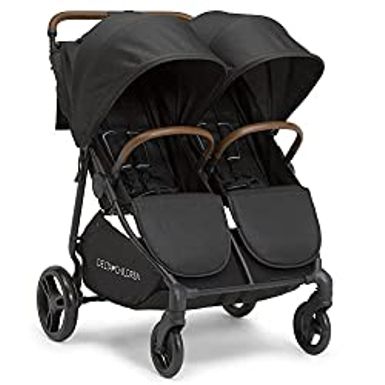 image of Delta Children Cruzer Double Stroller  Lightweight Side by Side Double Stroller with Reclining Seats, Extendable Canopies and Flat Fold, Black with sku:b0b3s69zdq-amazon