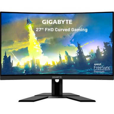 image of GIGABYTE - G27FC A 27" LED Curved FHD FreeSync Premium Gaming Monitor (HDMI, DisplayPort, USB) - Black with sku:gi27fcasa-adorama