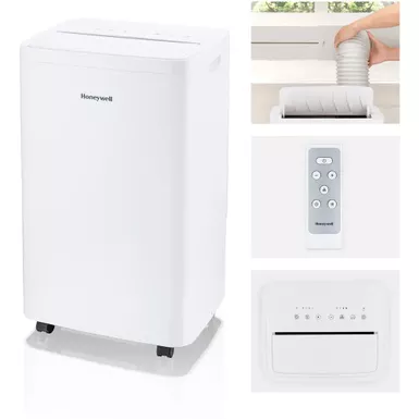 image of HONAC - 12,000 BTU Portable Air Condition with Dehumidifier and Fan in White with sku:hw2cesaww9-almo