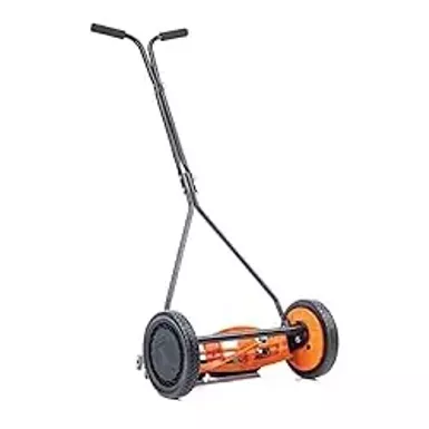 image of Black+Decker 304-16DB 16-Inch 4-Blade Push Reel Lawn Mower Orange with sku:b0bbxg5dqn-amazon