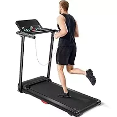 image of UMAY Foldable Treadmills for Home, Quiet Folding Treadmill with Silicone Shock Absorption, Heart Rate Monitor with sku:b0cqyglwtx-amazon