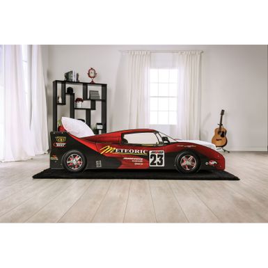 image of Buckner Mordern Race Car Design Youth Platform Bed by Furniture of America - Red with sku:pcpjewz18fxuhgqatr7f5astd8mu7mbs-overstock