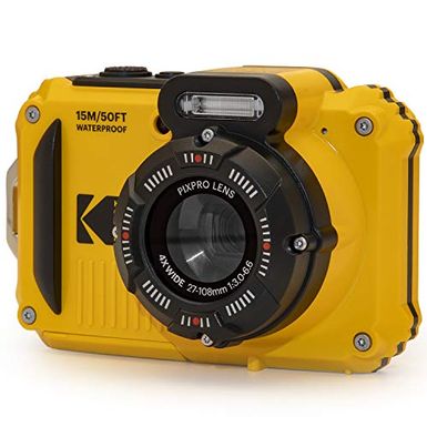 image of Kodak PIXPRO WPZ2 Rugged Waterproof Digital Camera 16MP 4X Optical Zoom 2.7" LCD Full HD Video with sku:b07zrzlhh4-amazon