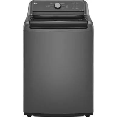 image of LG 4.1 Cu. Ft. Monochrome Grey Top Load High-Efficiency Washer with sku:wt6105cm-electronicexpress