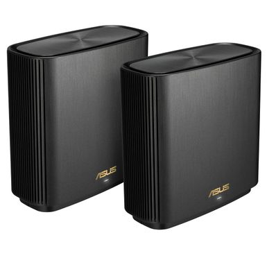 image of ASUS XT8 ZenWi-Fi AX6600 Tri-Band Mesh Wi-Fi 6 System, Charcoal, 2-Pack with sku:as90ig051g2v-adorama