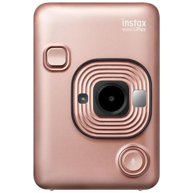 image of Fujifilm Instax Hybrid Mini LiPlay Instant Camera, Blush Gold with sku:ifjinhybg-adorama