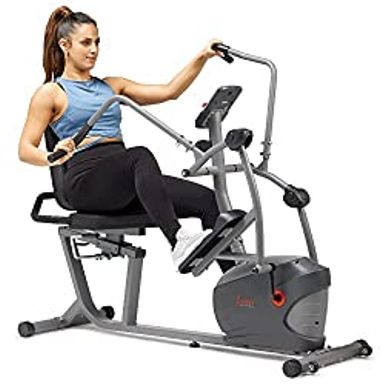 image of Sunny Health & Fitness Performance Interactive Recumbent Cross Trainer Elliptical Bike with Exclusive SunnyFit App and Smart Bluetooth Connectivity  SF-RBE420035 with sku:b09x22xlgs-amazon