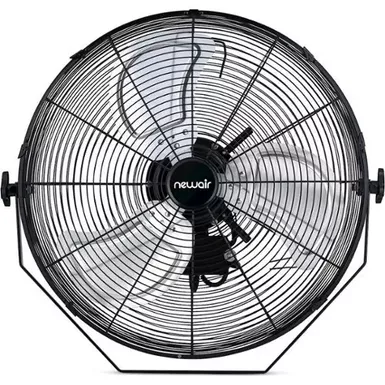 image of NewAir - 4650 CFM 20" Outdoor High Velocity Wall Mounted Fan with 3 Fan Speeds and Adjustable Tilt Head - Black with sku:bb21549892-bestbuy