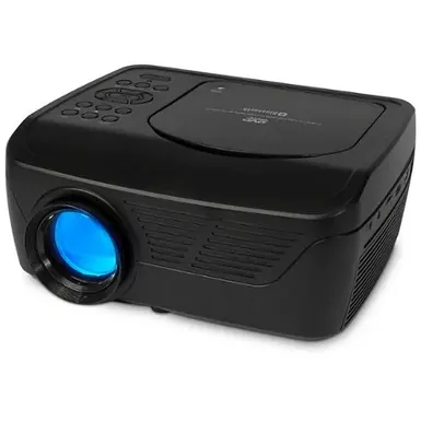 image of GPX - Mini Projector with Bluetooth & DVD Player - Black with sku:bb22115860-bestbuy