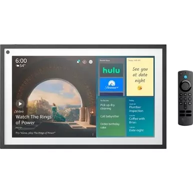 image of Amazon - Echo Show 15 15.6 inch Smart Display with Alexa and Fire TV - Black with sku:bb22132021-bestbuy
