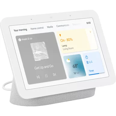 image of Nest Hub with Google Assistant (2nd Gen) - Chalk with sku:bb21705029-bestbuy