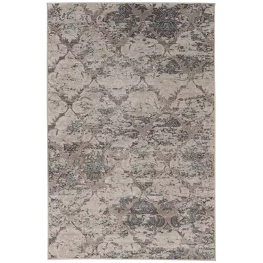 image of Vallen Gray And Charcoal 5X7.6 Area Rug with sku:lfxsr2393-linon