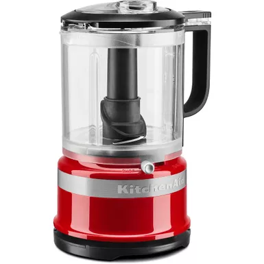 image of KitchenAid 5-Cup Food Chopper with Multi-Purpose Blade and Whisk Accessory, Empire Red with sku:kfc0516er-almo