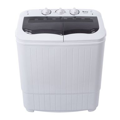 image of ZOKOP 14.3lbs Mini Semi-automatic Washing Machine Compact Washer - Grey with sku:hukostv67zwppz7hjrasygstd8mu7mbs-overstock