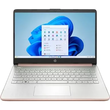 image of HP - 14" Laptop - Intel Celeron - 4GB Memory - 128GB eMMC - Rose Gold with sku:bb22252436-bestbuy