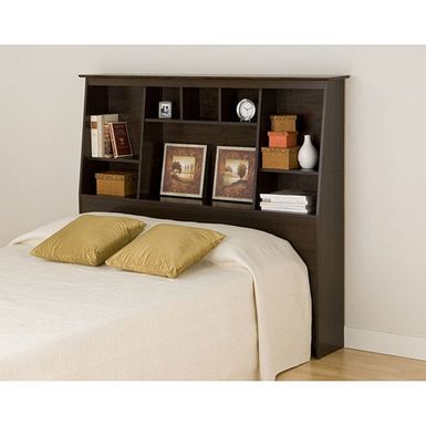 image of Copper Grove Backus Espresso Full/Queen Tall Slant-back Bookcase Headboard - Full - Brown with sku:poha-r82rk-hj4vvyjci_a-overstock