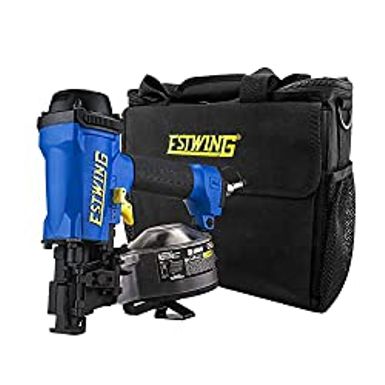 image of Estwing ECN45 Pneumatic 15 Degree 1-3/4" Coil Roofing Nailer with Bag with sku:b0b9hn77vz-amazon