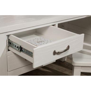 image of Hillsdale Kids and Teen Highlands Wood Desk with Hutch, White - 40.25H x 48.75W x 24D - White with sku:baeeqpv23m6oibo4je2jmastd8mu7mbs-overstock