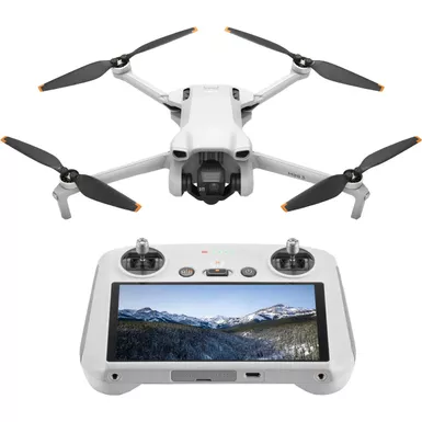 image of DJI - Mini 3 Drone and Remote Control with Built-in Screen (DJI RC) - Gray with sku:bb22060637-bestbuy