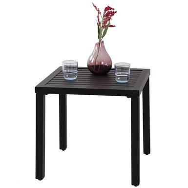image of Claribelle Black Metal Small Square Side/ End Table by Havenside Home - Black with sku:gmzfn4uuv8hzjbusfvshhastd8mu7mbs-overstock